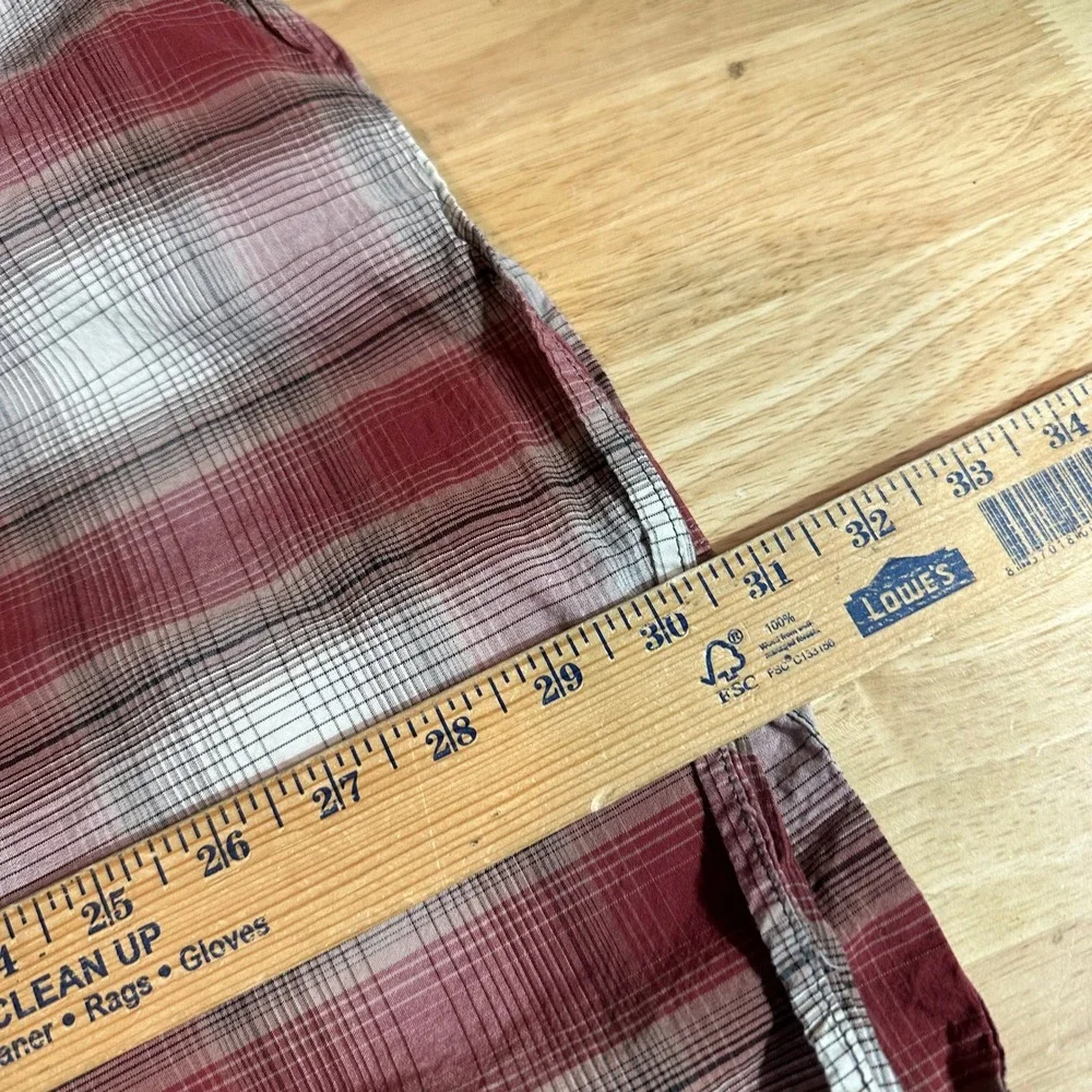 Carhartt shirt mens XL button up Short Sleeve Work Shirt Red Plaid Casual